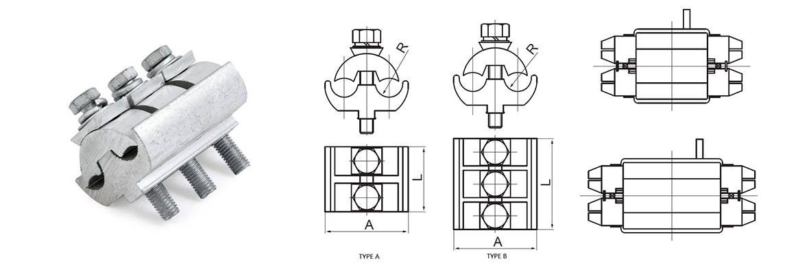 JBL H Aluminium PG Clamp Dimension drawing